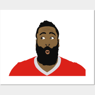 James Harden - Funny Face Meme - Houston Posters and Art